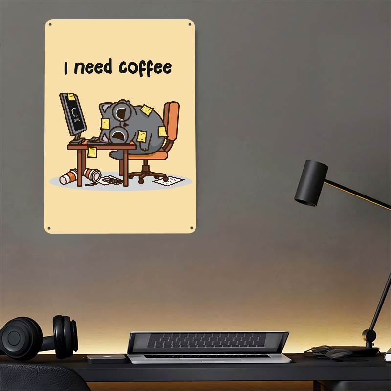 I Need Coffee 3D Texture Metal - Gaming Accessories That You Need ulasan dan harga