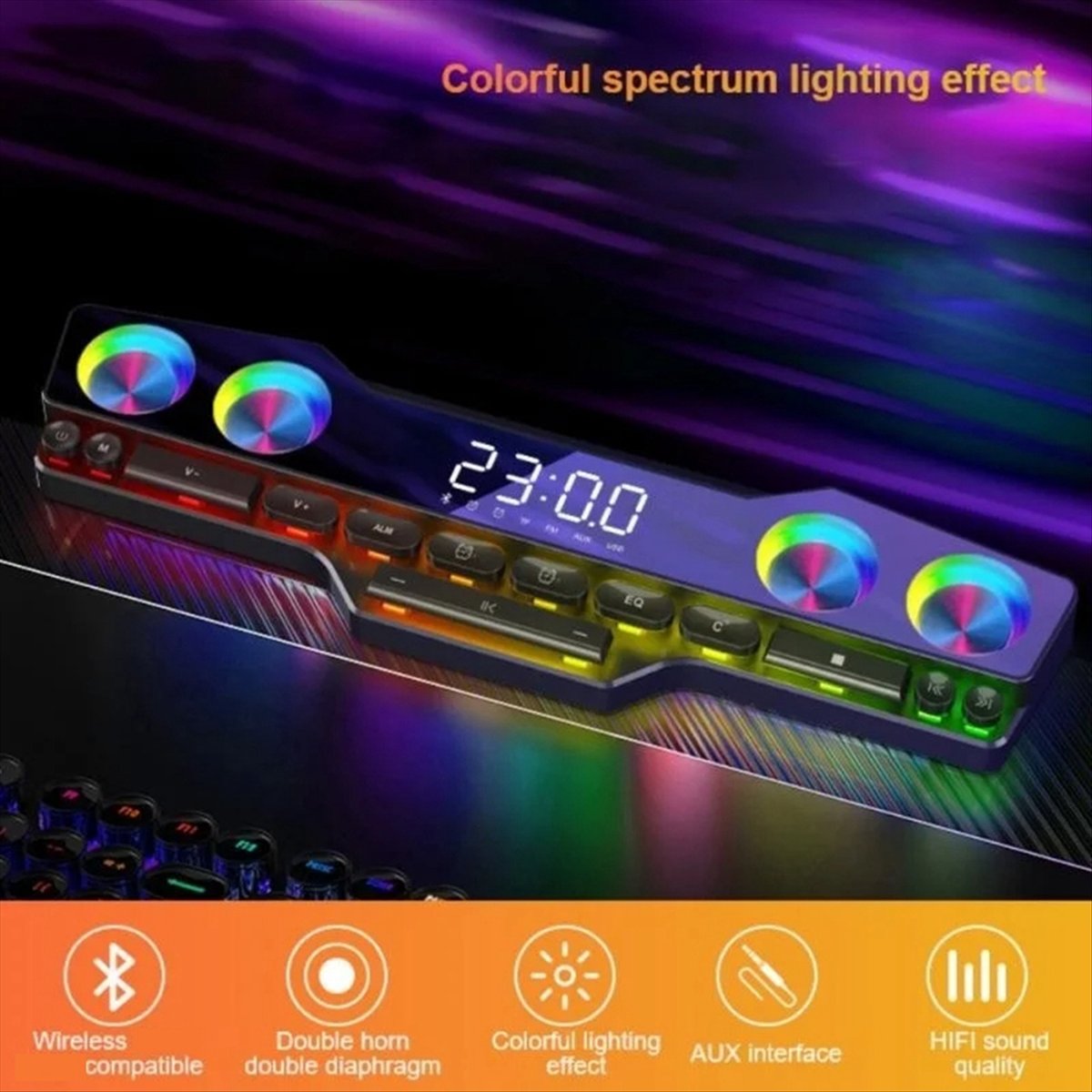 DTC5 V18 Dazzle Colour Speaker - Gaming Accessories Lights ulasan dan harga