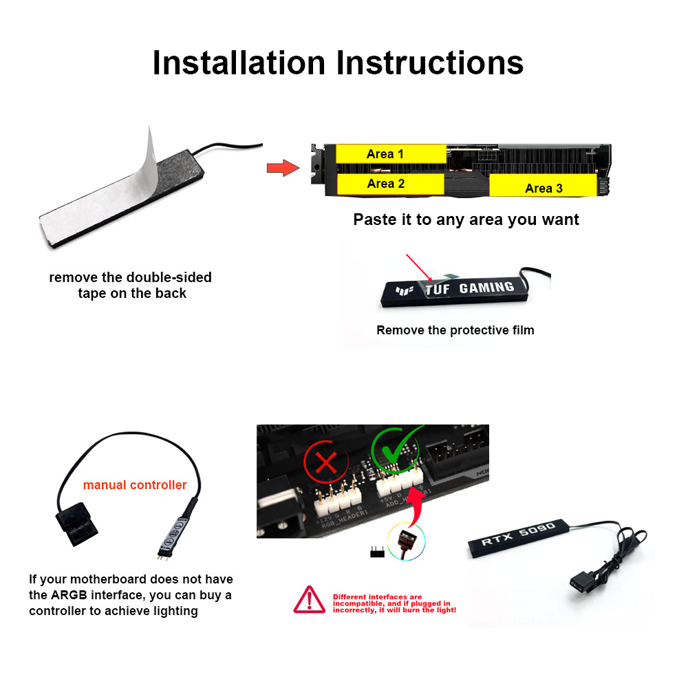 Video Card Lighting Panel For  - Gaming Accessories Lights ulasan dan harga