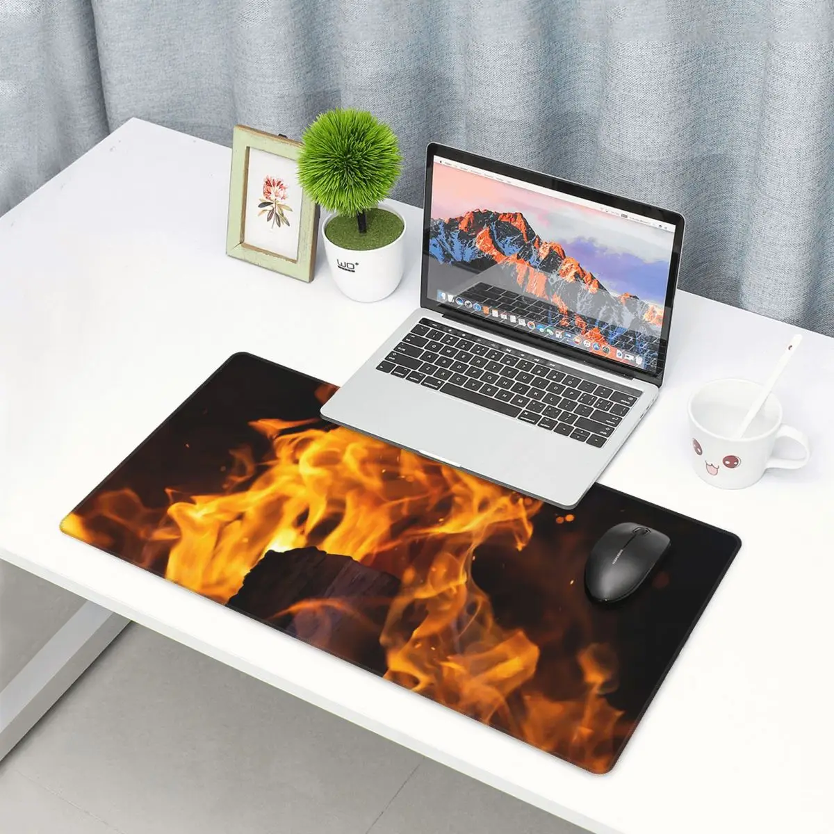 Large Mouse Pad Burning Fire W - Gaming Accessories For Free Fire ulasan dan harga
