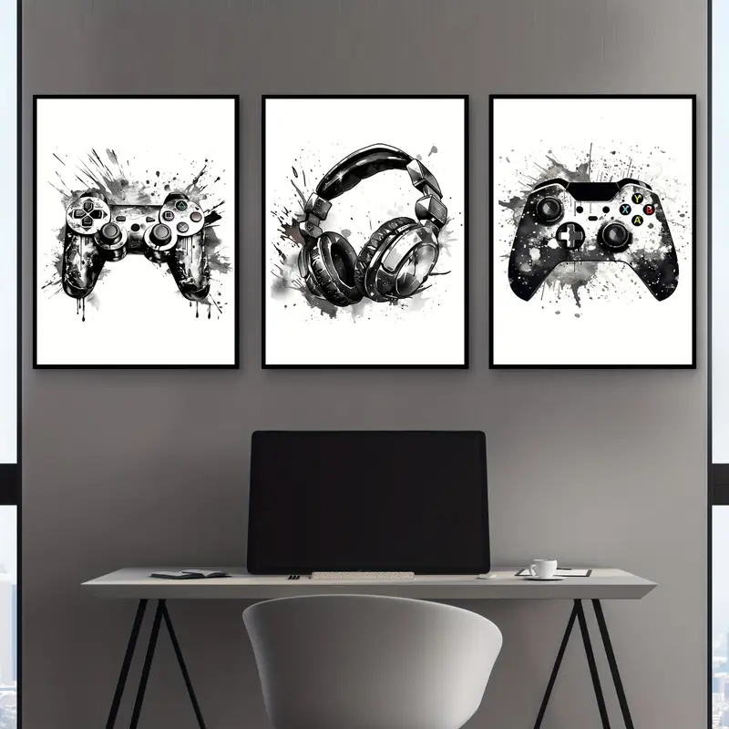 3pcs frameless Canvas Painting - Gaming Accessories Bedroom ulasan dan harga