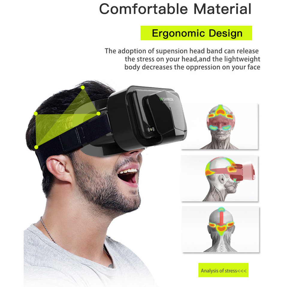 Shinecon VR Glasses 3D Headset - Gaming Accessories For 8 Year Old ulasan dan harga