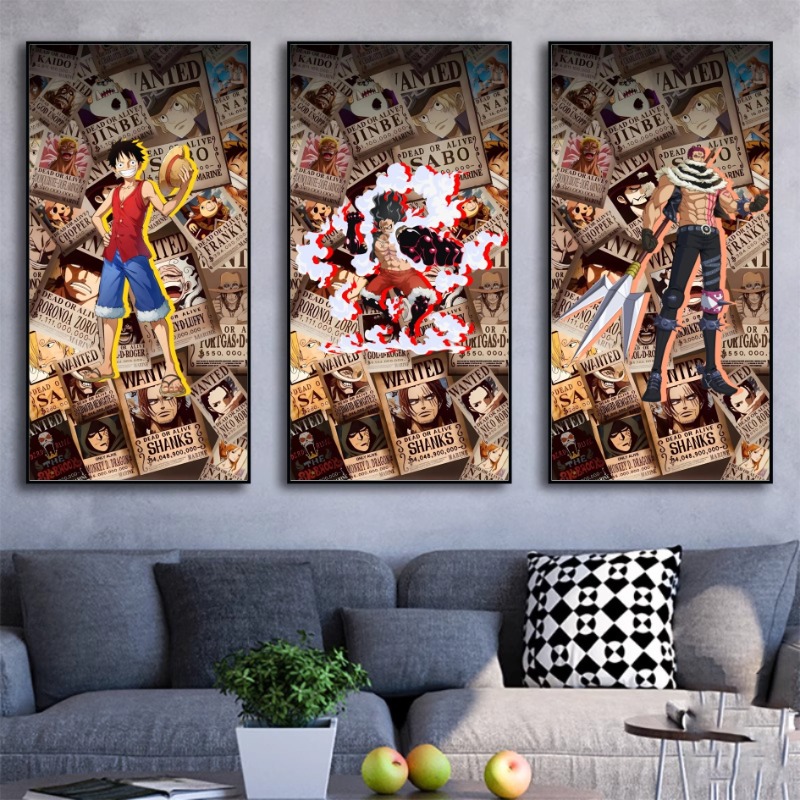 One Piece Wanted Poster Wall D - Gaming Accessories For Free Fire ulasan dan harga