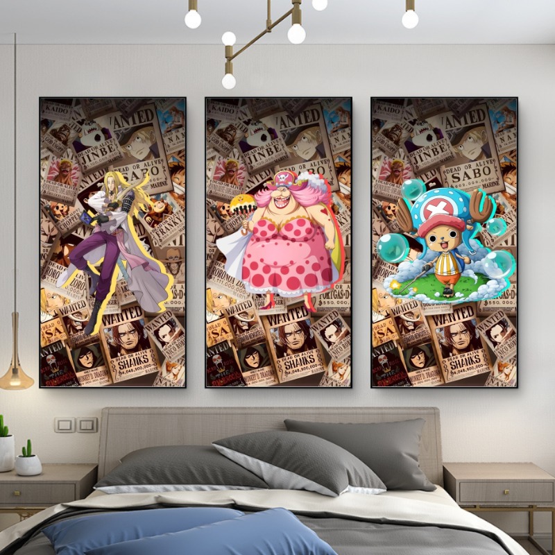 One Piece Wanted Poster Wall D - Gaming Accessories For Free Fire ulasan dan harga