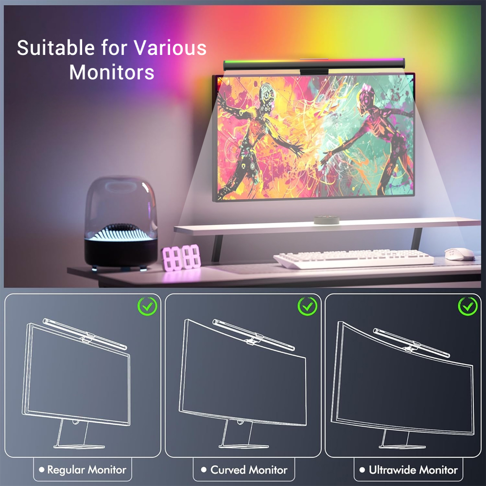 Wifi Lightbar Monitor Light Ba - Gaming Accessories Lights ulasan dan harga