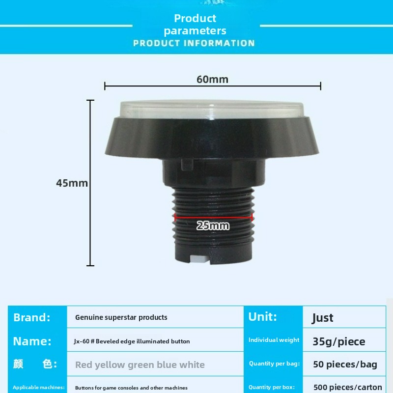 10pcs Arcade Game Parts 60mm B - Gaming Accessories For 8 Year Old ulasan dan harga